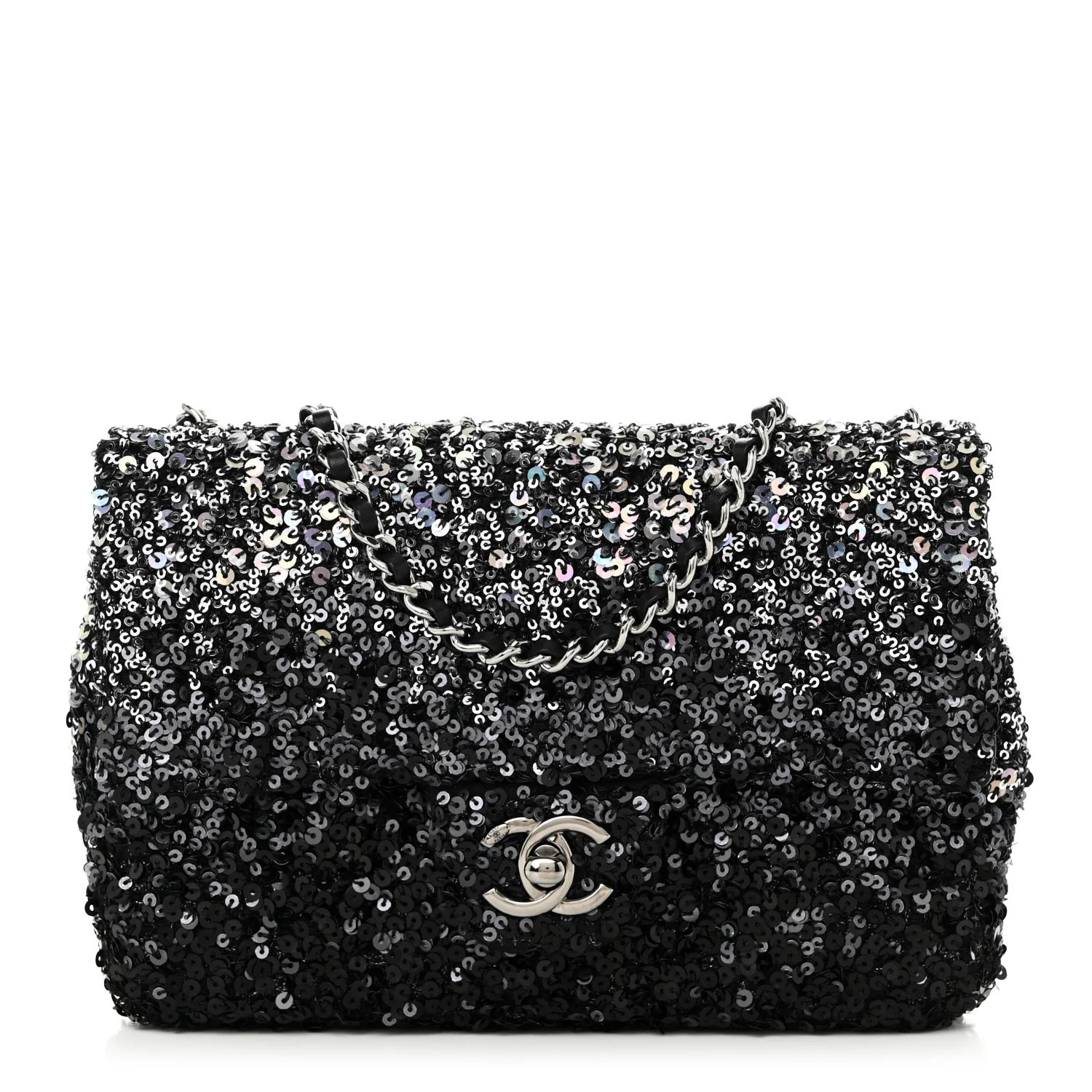 Chanel Shaded Sequins Mini Flap Black 1755336 | FASHIONPHILE (US)