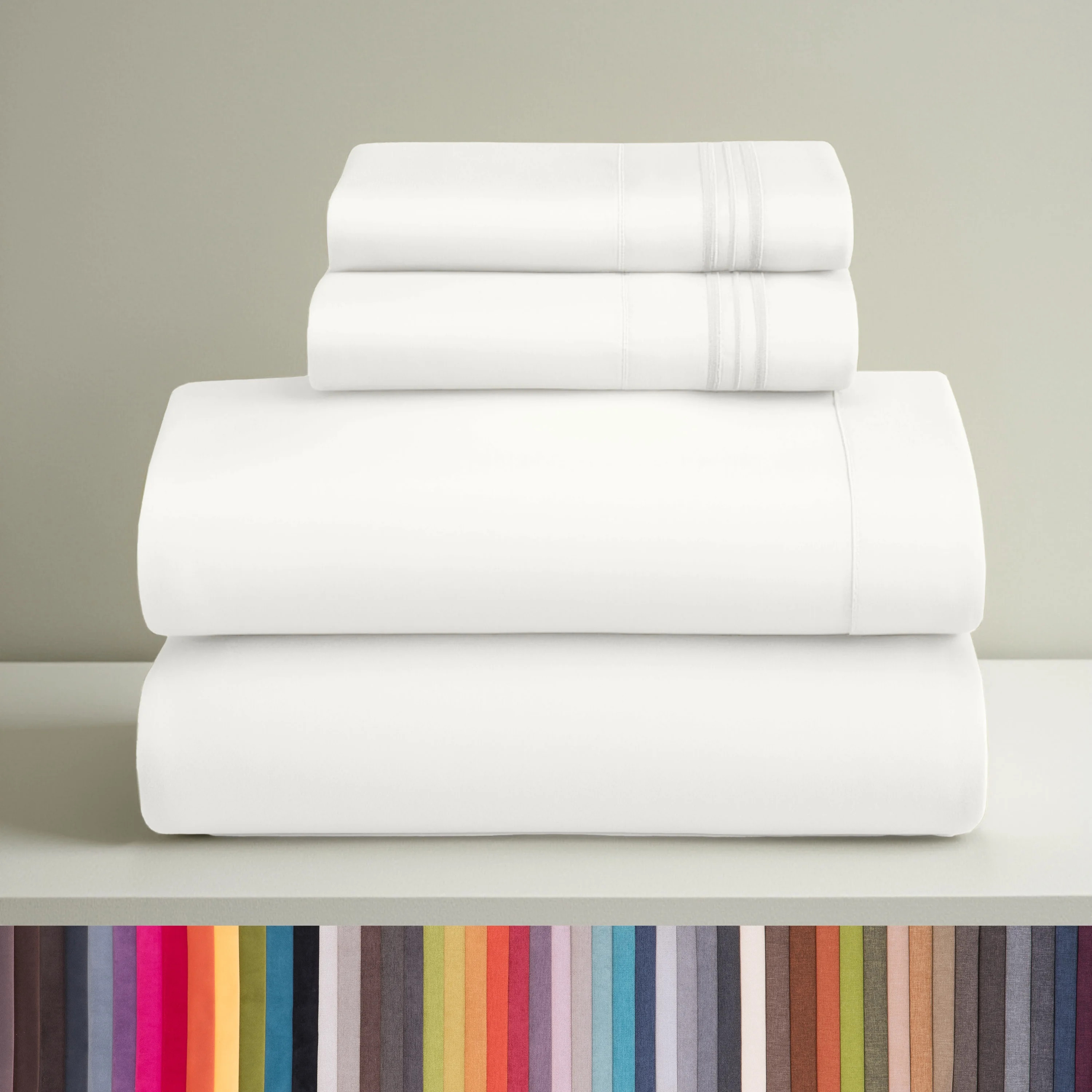 Clara Clark Queen Sheets Set, Hotel Luxury 4 Piece Deep Pocket White Sheets Bedding Set, Soft Mic... | Walmart (US)