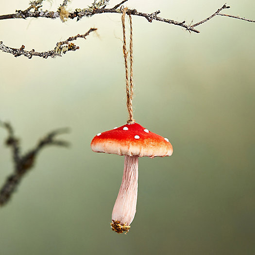 Forest Mushroom Velvet Ornament | Terrain
