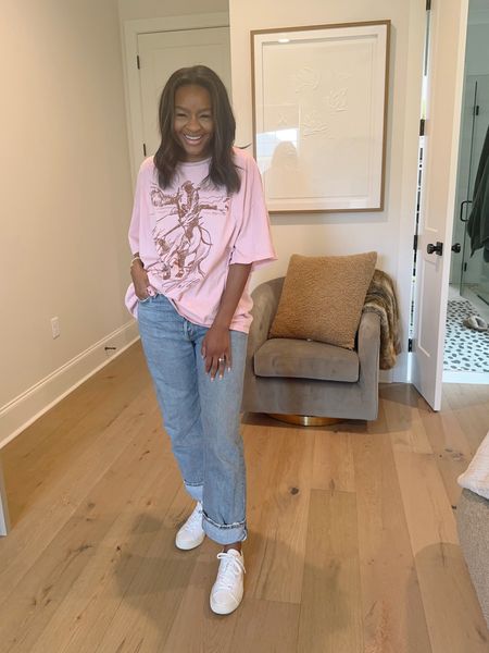 Casual mom outfit.

Mom style, mom outfit, mom jeans, mama style, mama outfit, spring outfit, summer outfit, free people t shirt 

#LTKfindsunder50 #LTKfindsunder100