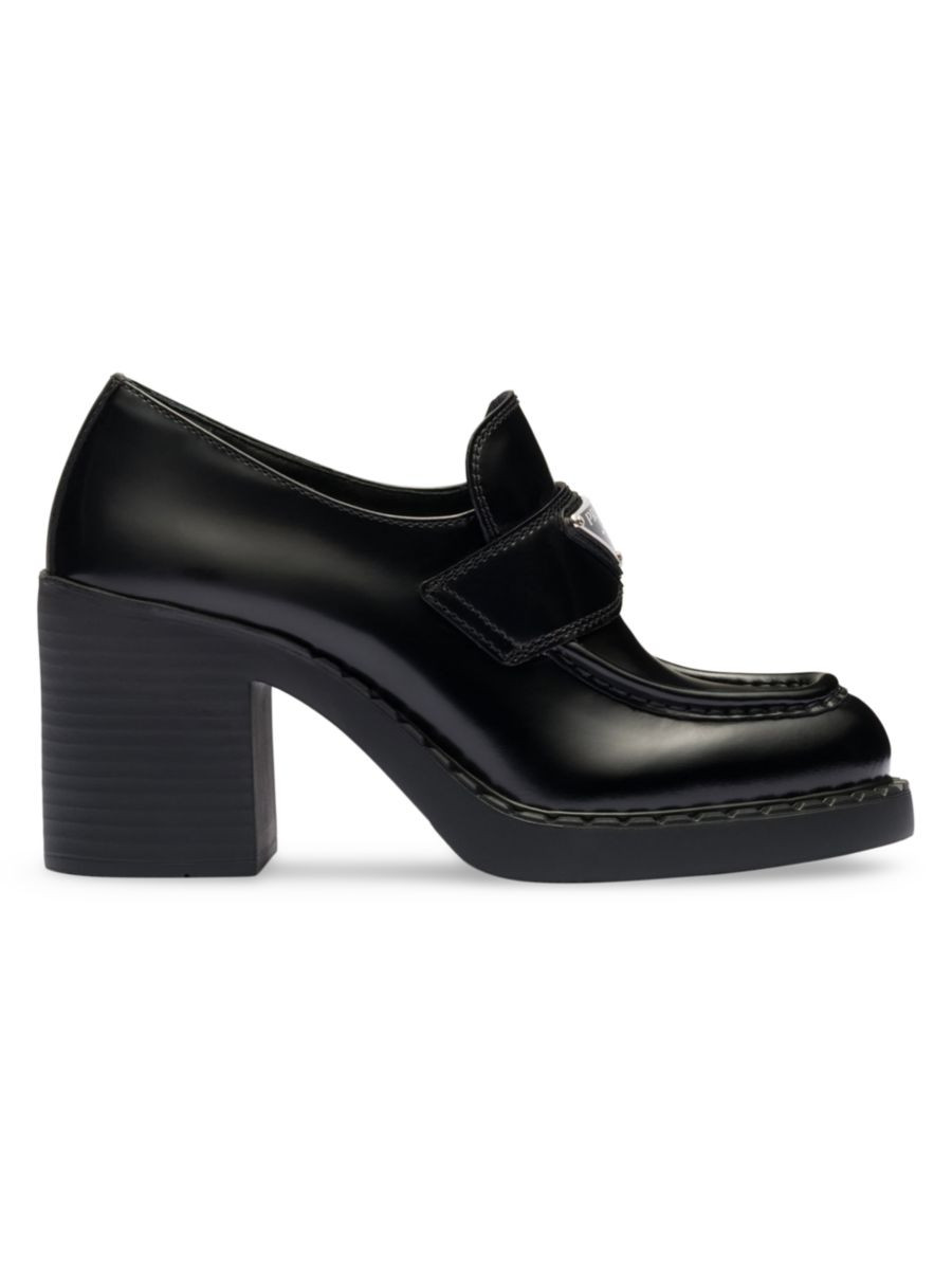 Chocolate Brushed Leather Loafers | Saks Fifth Avenue