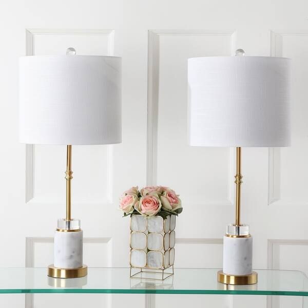 Harper Marble/ Crystal LED Table Lamp (Set of 2) by JONATHAN Y | Bed Bath & Beyond