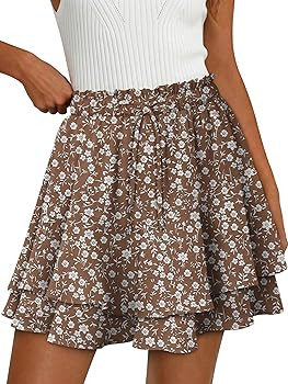 Amazon.com: BETTE BOUTIK Women Casual Shorts Summer Fashion Chiffon Dressy Flowy Cute Tennis Skor... | Amazon (US)