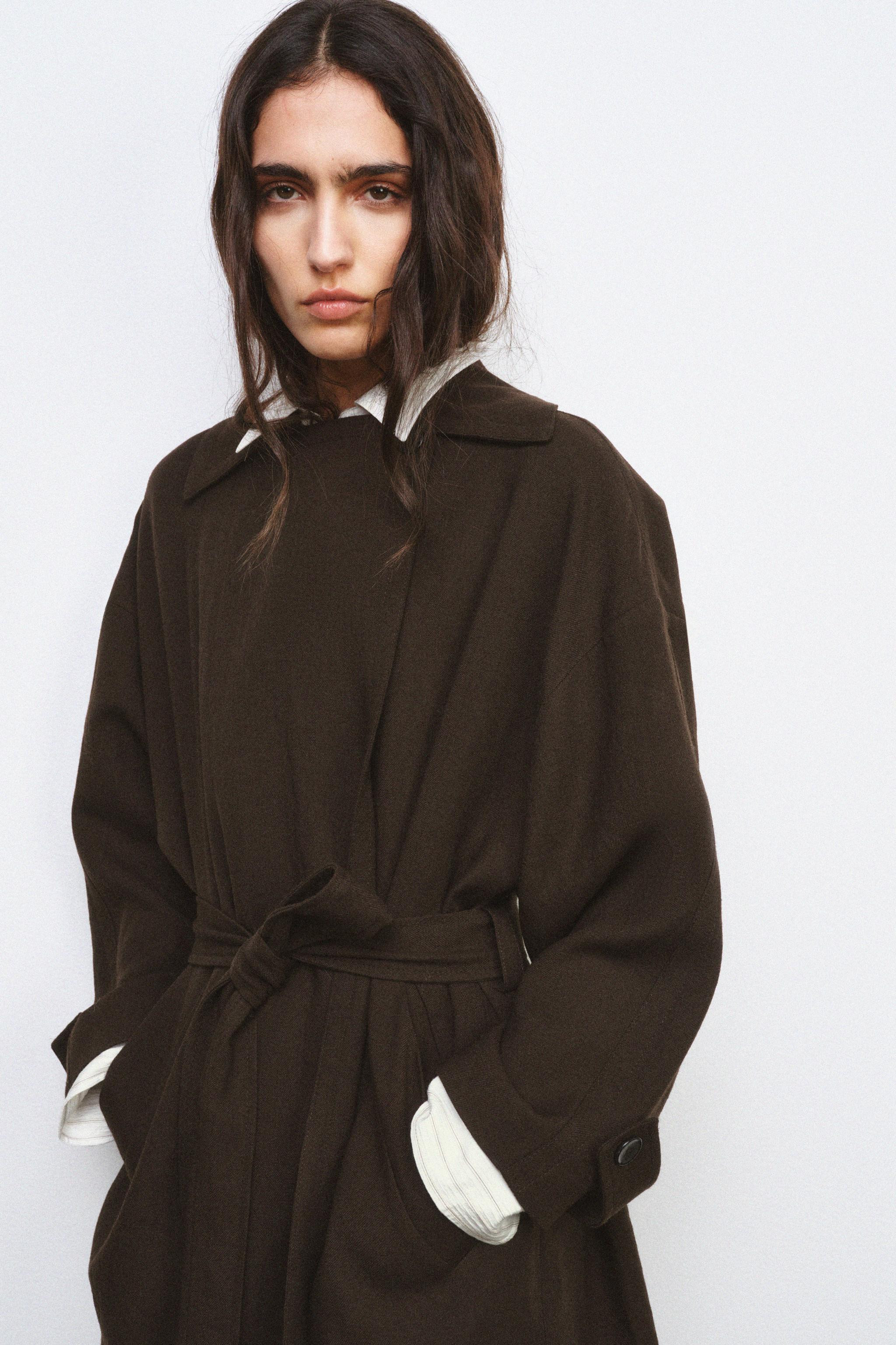 FLOWY WOOL TRENCH COAT ZW COLLECTION LIMITED EDITION | Zara US