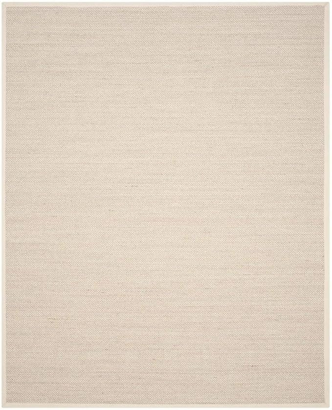 SAFAVIEH Natural Fiber Collection Area Rug - 9' x 12', Marble & Beige, Border Sisal Design, Easy ... | Amazon (US)