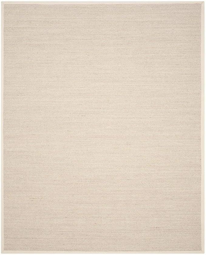 SAFAVIEH Natural Fiber Collection Area Rug - 9' x 12', Marble & Beige, Border Sisal Design, Easy ... | Amazon (US)