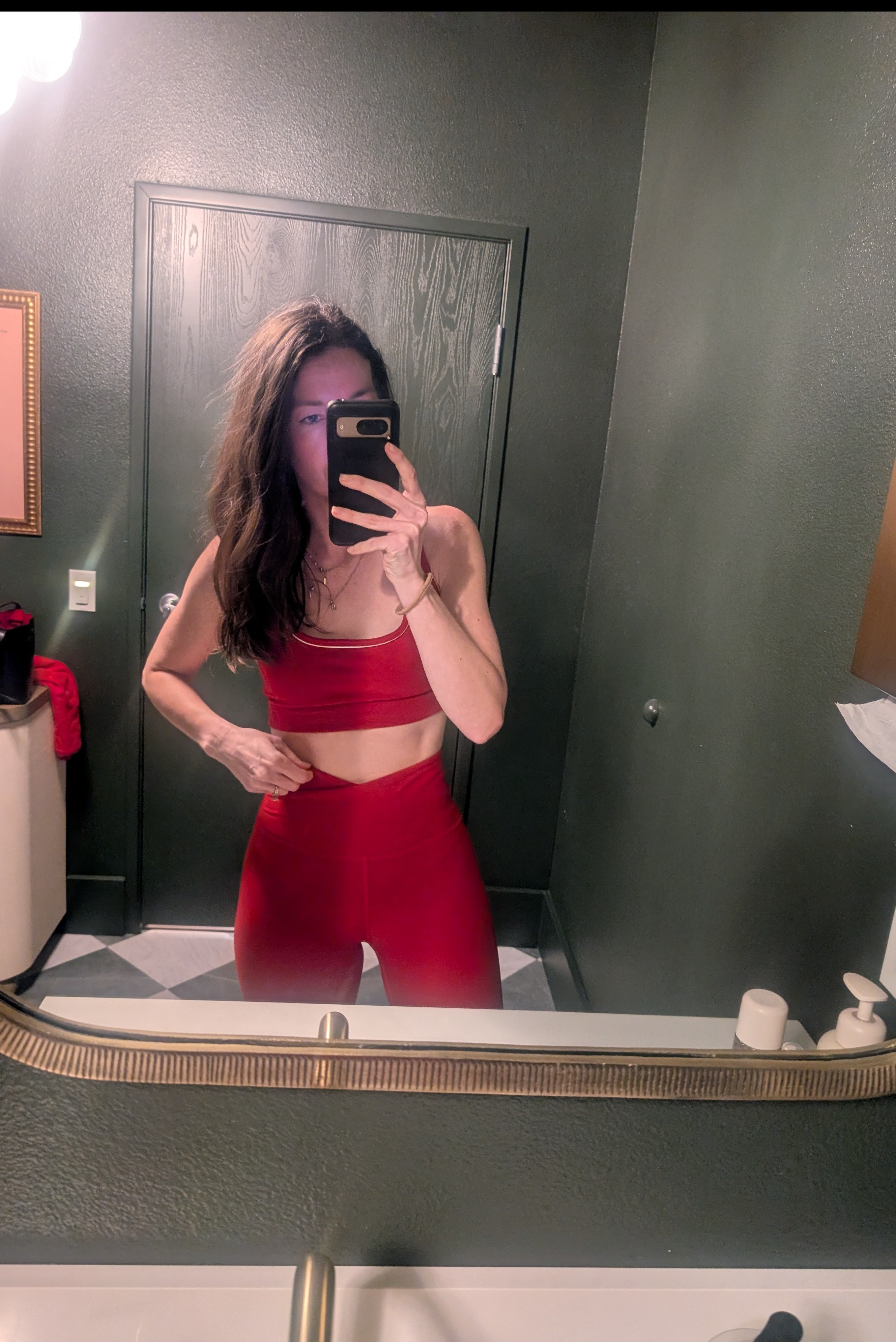 Pilates outfit, matching workout set. Size small in both, could have done xsmall in the bra. 

#LTKselfcare #LTKfitnessgoals #LTKActive