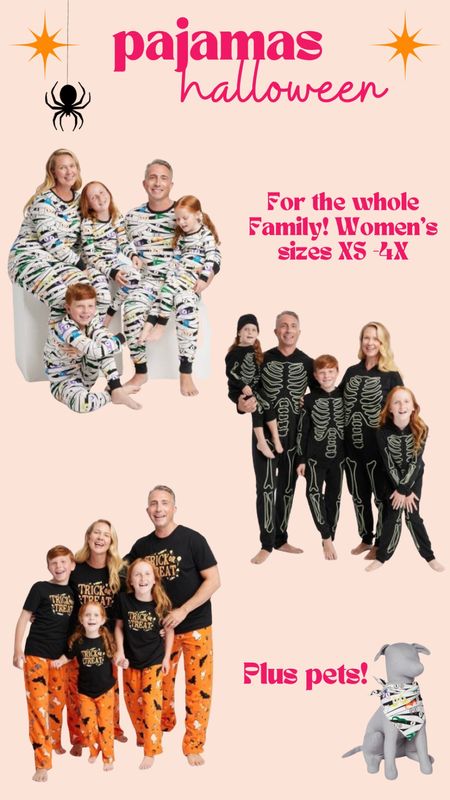 Halloween pajamas for the family - men’s women’s kids baby pet - spooky season XS - 4X - extended sizes. Skeleton pajama - pajama pants - matching sets - mummy pajamas - pjs - Jammies

#LTKkids #LTKSeasonal #LTKunder50