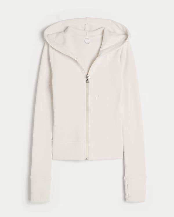 Women's Gilly Hicks Waffle Zip-Up Hoodie | Women's Tops | HollisterCo.com | Hollister (US)