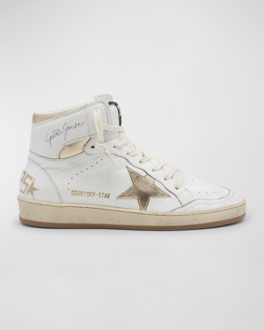 Golden Goose Sky Star Bicolor High-Top Sneakers | Neiman Marcus