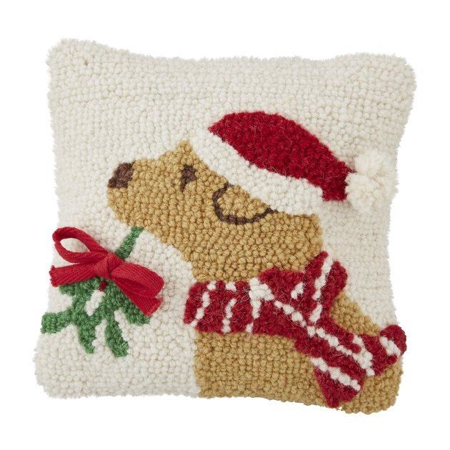 Mud Pie Hook Wool Christmas Dog Pillow | Chewy.com
