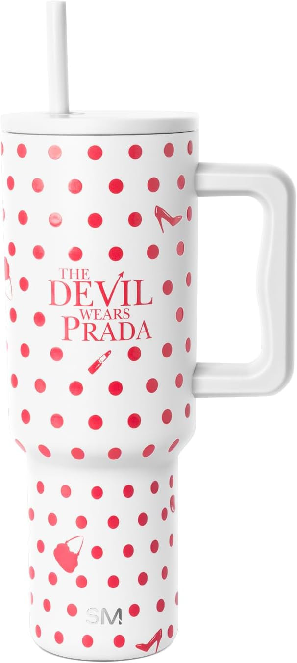 Simple Modern The Devil Wears Prada 40 oz Trek Tumbler with Handle and Straw Lid | Cup Holder Fri... | Amazon (US)