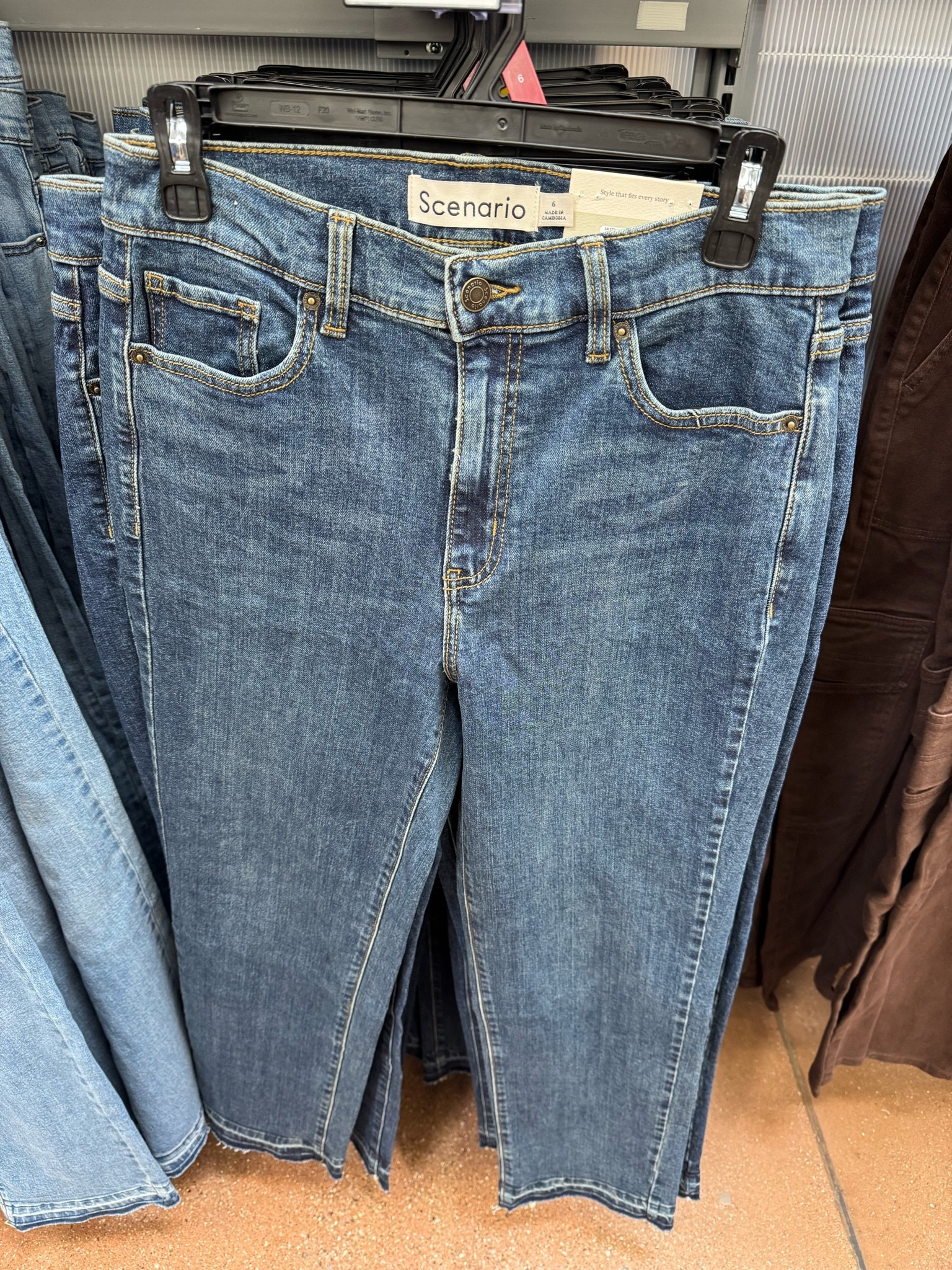 Walmart✨ Scenario Women's and Women's Plus High Rise Straight Leg Let Down Hem Jeans, 29" Inseam, Sizes 0-28W

#LTKootd #LTKgrwm #LTKOver40