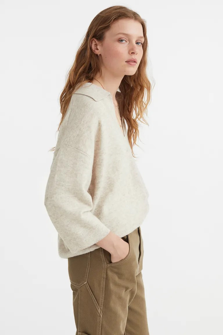 Fine-knit Collared Sweater | H&M (US + CA)