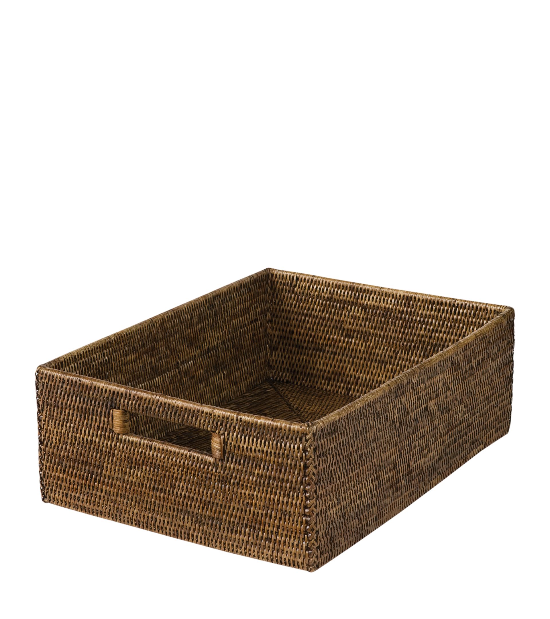 Rattan Shelf Basket - Brown | OKA US