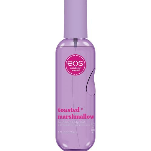 eos Cashmere Body Mist, Toasted Marshmallow, Toasted Vanilla, Sweet Marshmallow, Hair Mist, Body Spray for Women Moisturizing, Hyaluronic Acid, Vanilla Body Spray, Vegan, Cruelty-free, 6 fl oz | Amazon (US)