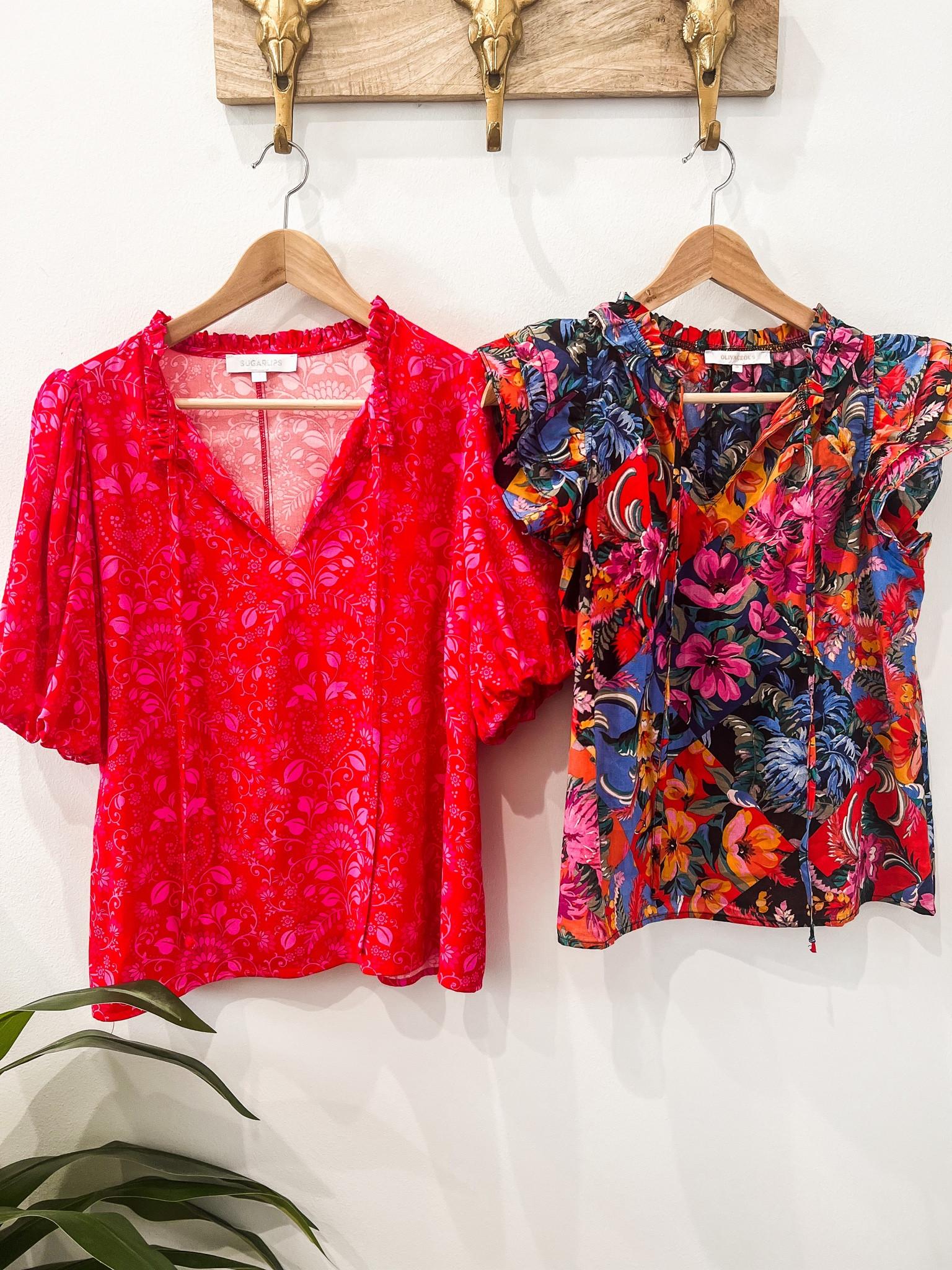 Bold summer tops. 