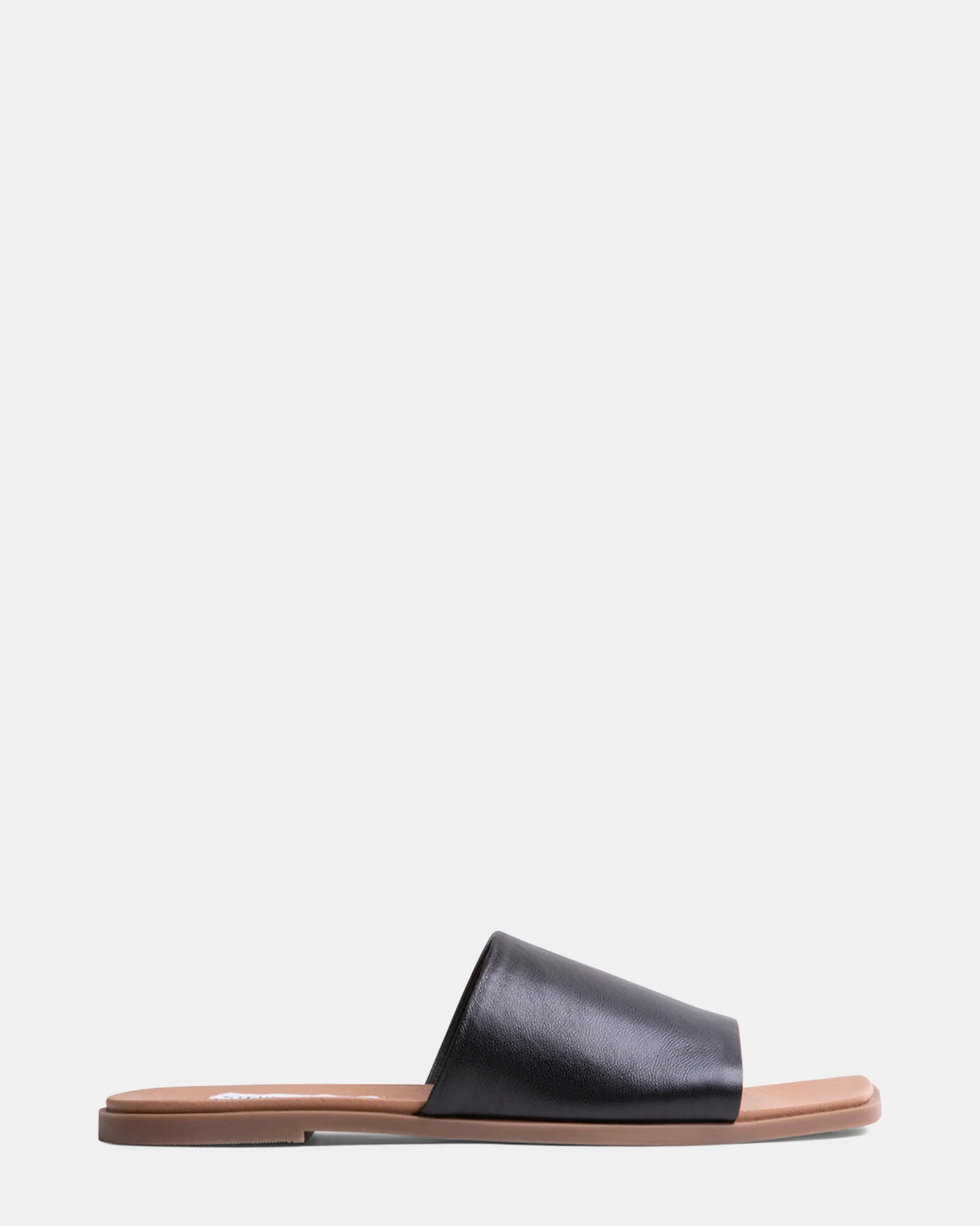 KARRMAA Black Leather Women's Slide Sandals | Women's Designer Sandals | Steve Madden (Canada)
