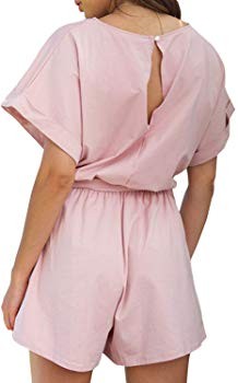 Women's Casual Short Sleeve 2 Pieces Romper Short Jumpsuit Playsuit | Amazon (US)