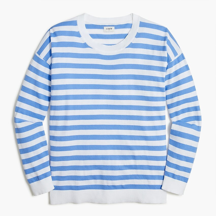 Striped crewneck sweater with drop shoulder | J.Crew Factory