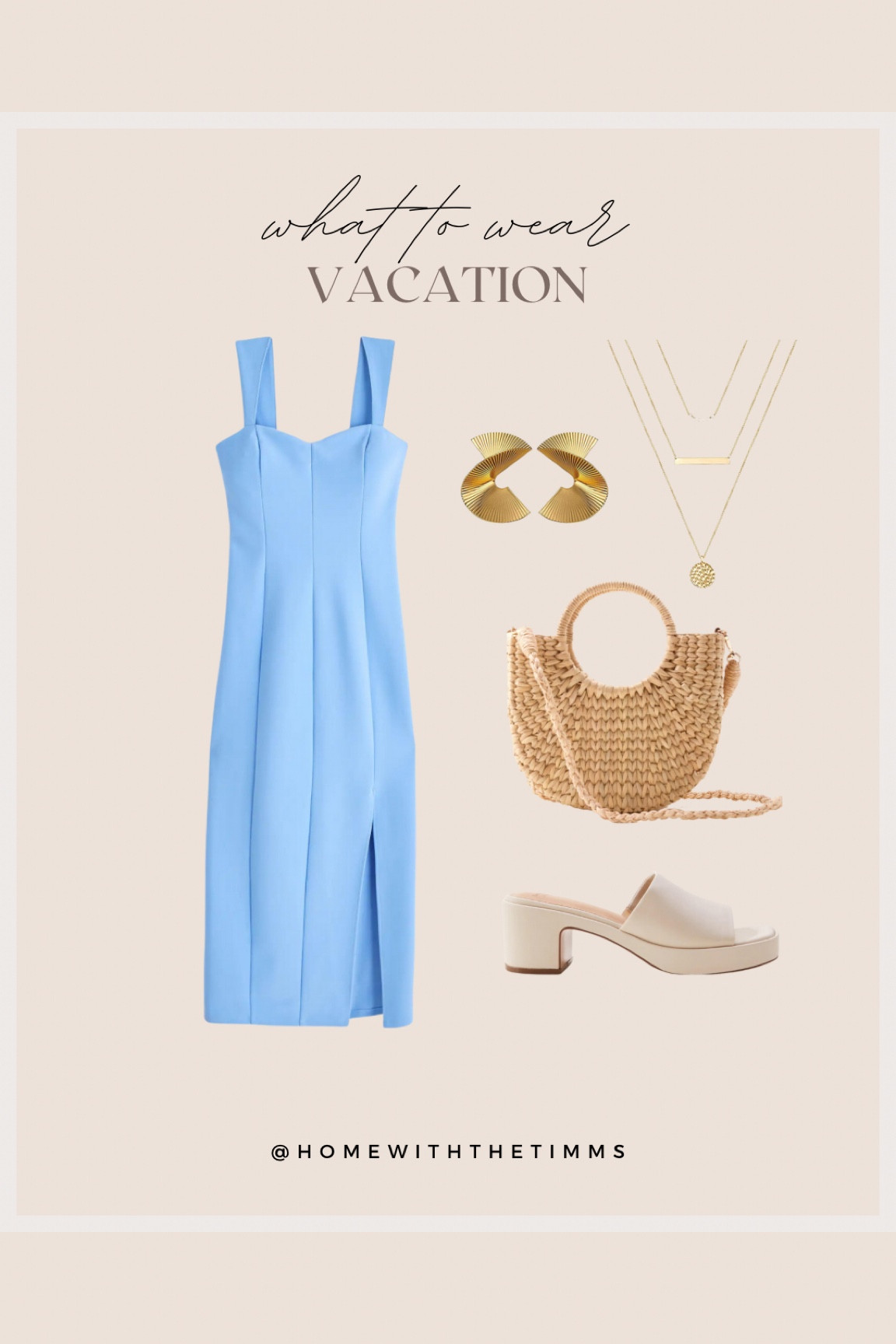 Vacation Outfit

Dress, spring dress, summer dress, vacation, resort wear, straw bag, platform heel

#LTKSeasonal #LTKFind #LTKstyletip