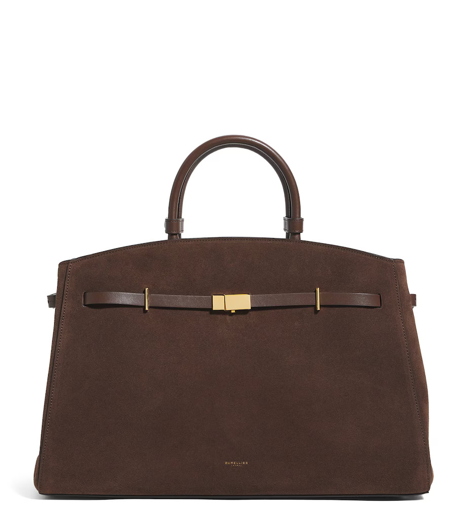 Suede New York Top-Handle Bag | Harrods