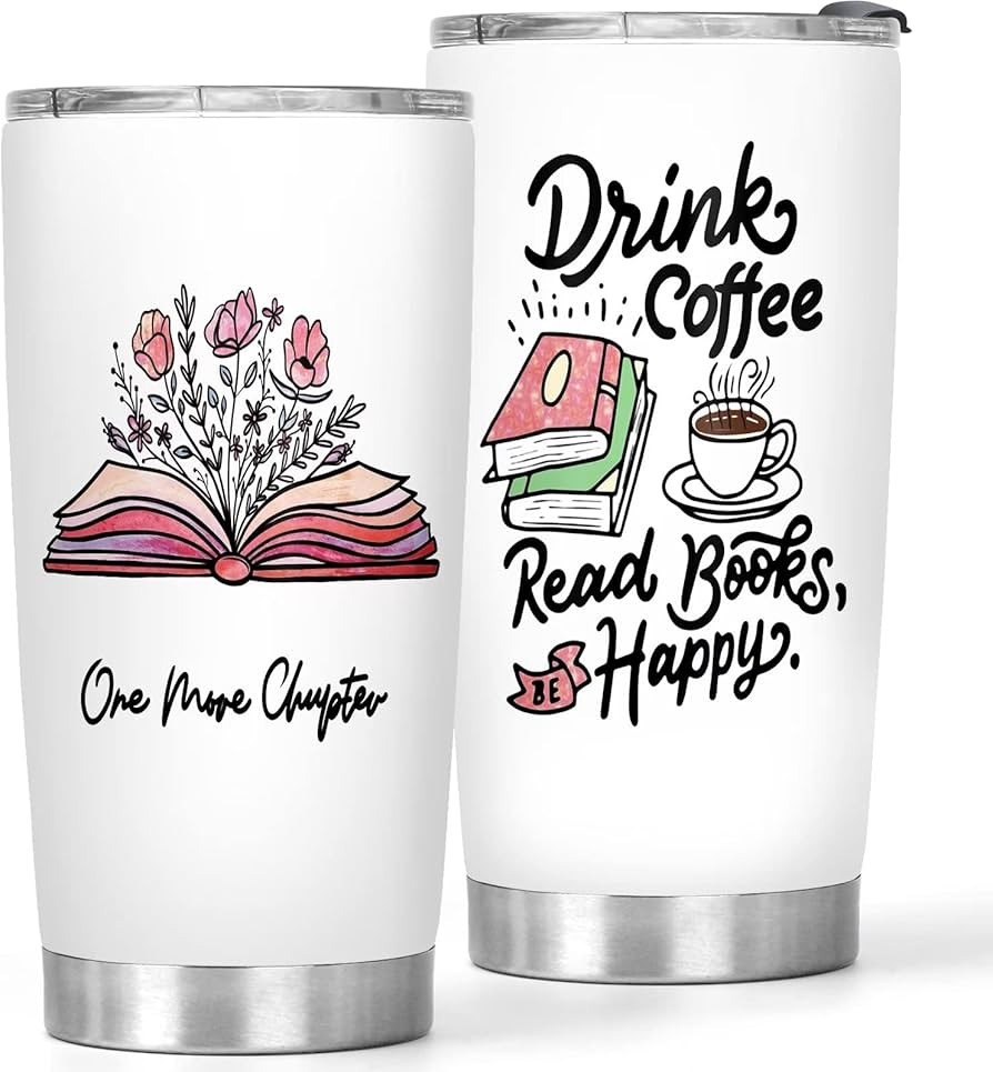 Book Lovers Gifts For Women - 20oz Coffee Tumblers For Bookworm - Birthday Gifts For Girls Reader... | Amazon (US)