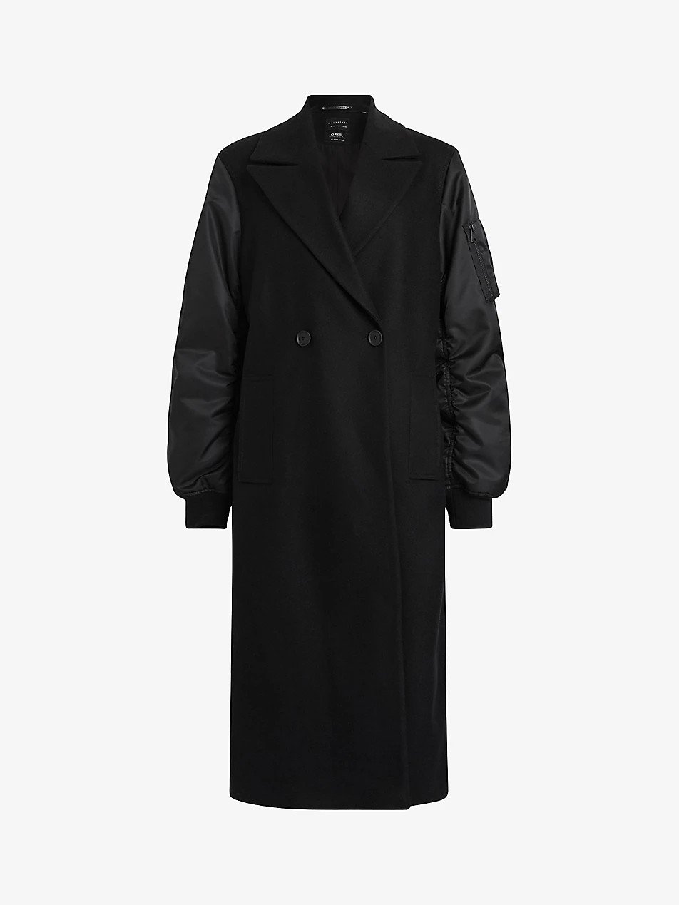 Paulah shell-sleeve wool-blend coat | Selfridges