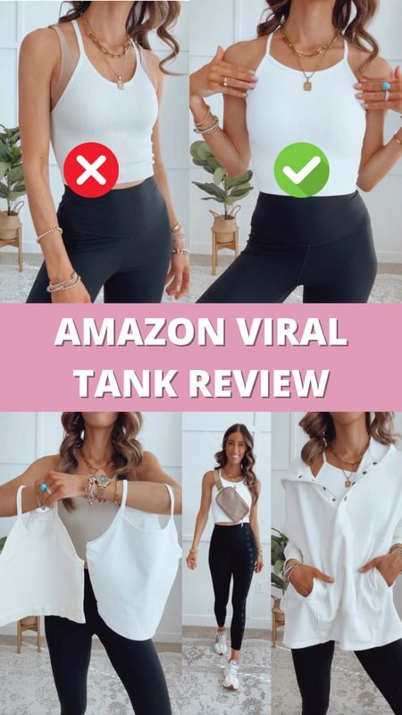 ✨I loved these viral tanks until I found some that had built in bras - which I love even more! Come in short and long crop. I’m wearing the short. Wearing a small and fit true to size. 

#LTKsalealert #LTKfindsunder50 #LTKstyletip