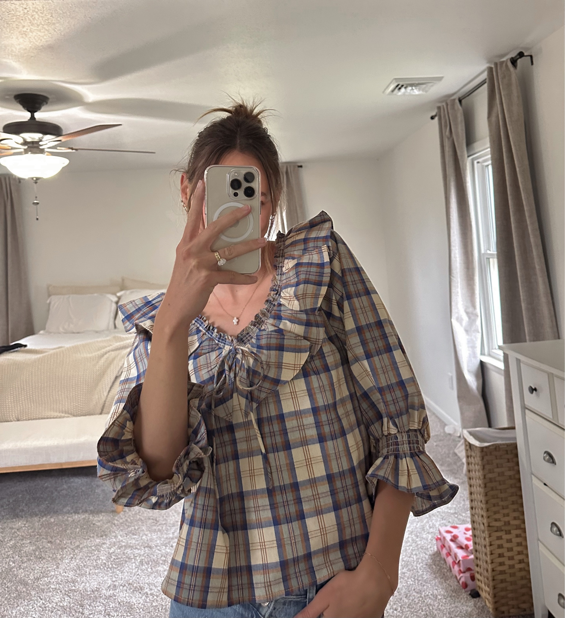 easter fit! blouse is Shop Stevie Emery Plaid Top!

#LTKstyletip