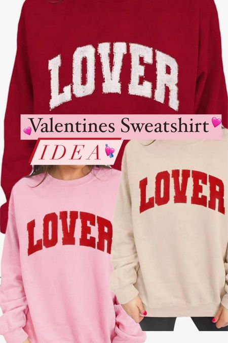 Valentine’s outfit idea
Valentines sweatshirt
Lover sweatshirt 
Taylor swift lover sweatshirt 

I ordered it in XXL for oversized fit 


#LTKGiftGuide #LTKMostLoved #LTKfindsunder50