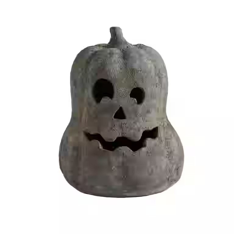 2025 Hallowmas Handcrafted Terracotta Jack-O'-Lantern - Artisanal Halloween Decor with Hand-Carve... | Walmart (US)