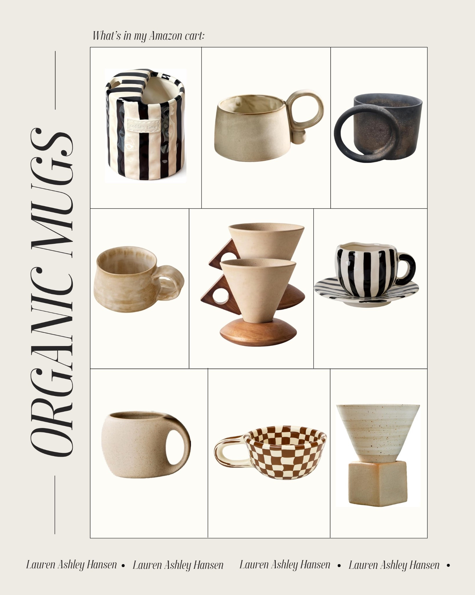 Why not elevate your at home coffee routine with some gorgeous organic mugs! I love how these mugs are truly a piece of art and add so much texture and interest to any cabinet or display! 

#LTKHome