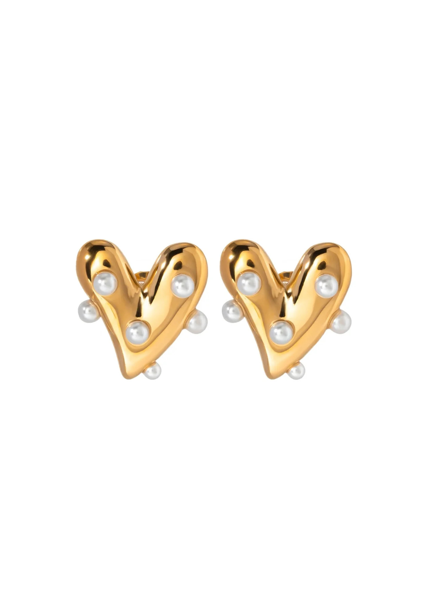 Harper Heart Studs | hjane jewels