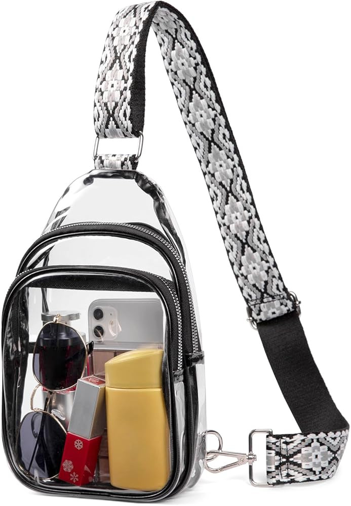 CLUCI Clear Bag for Stadium Events, Clear Crossbody Bag Purses for women stadium Transparent, Con... | Amazon (US)