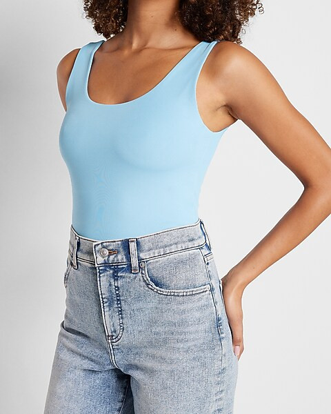 Body Contour Scoop Neck Thong Bodysuit | Express