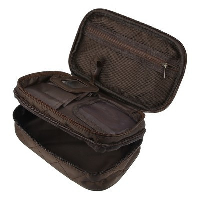 Unique Bargains Cosmetic Bag Travel Makeup Bag Cosmetic Brush Organizer Skin Care Storage Bag for Women 7.87"x4.72"x3.15" 1 Pc Brown | Target