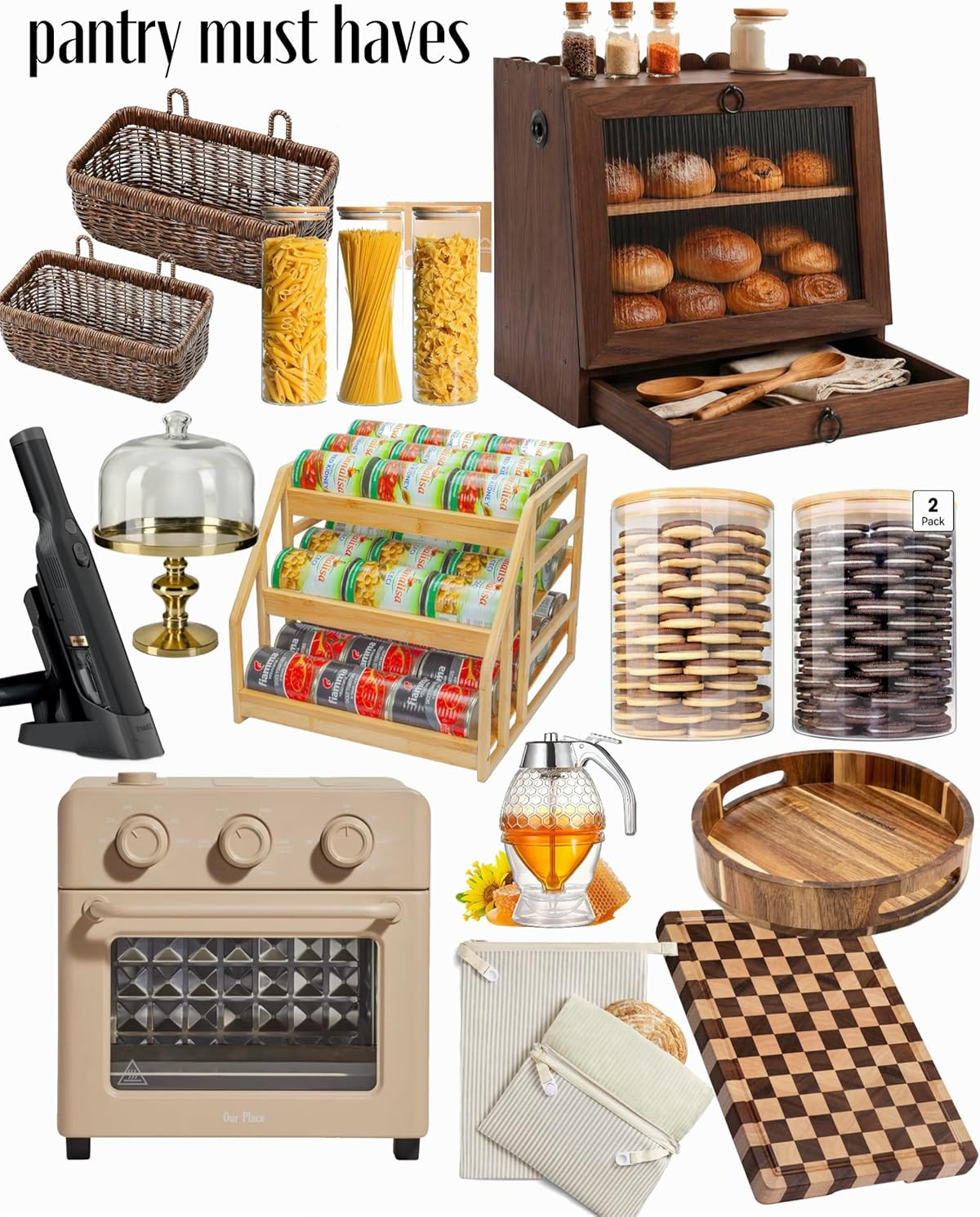 Must-have pantry essentials! From bread boxes to can racks, these items will keep your kitchen organized and stocked. | Amazon (US)