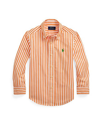 Toddler and Little Boys Striped Poplin Shirt | Macy's