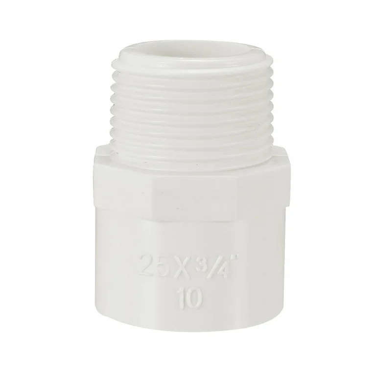 Unique Bargains 25mm Slip x 3/4 PT Male Thread PVC Pipe Fitting Adapter Connectors 5 Pcs | Walmart (US)
