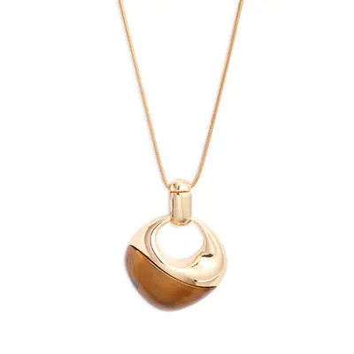 Open Edit Pendant Necklace in Black- Gold at Nordstrom | Nordstrom