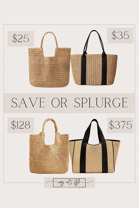 Save or Splurge tote bag, raffia summer bag, straw tote

#LTKitbag #LTKstyletip #LTKfindsunder50