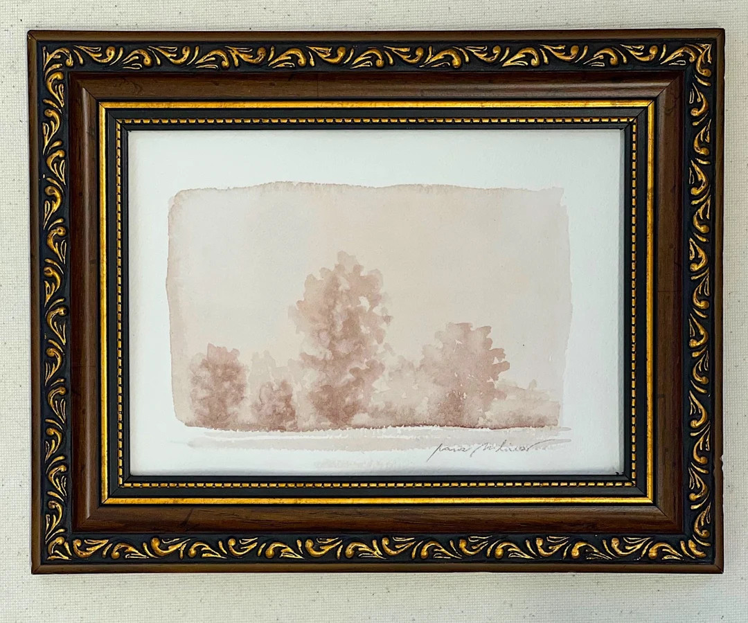Original Watercolor on Paper in Sepia Tones  Small Painting - Etsy | Etsy (US)