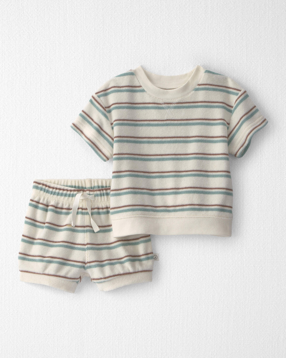 Baby 2-Piece Terry Top & Short Set Made with Organic Cotton in Stripes | Carter's Inc
