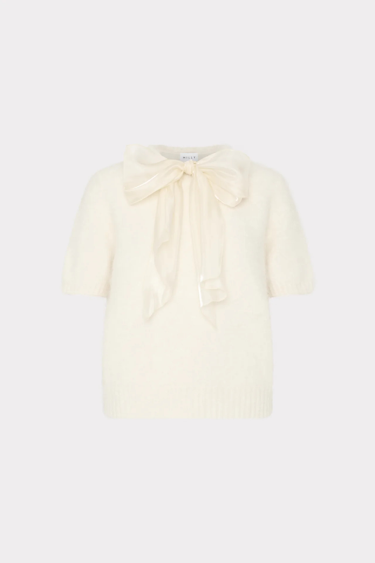 Bow Short Sleeve Sweater | MILLY