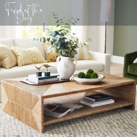 Embracing the coastal vibe at home this year? This woven open shelf coffee table is ideal for you! It can also work really well in farmhouse or transitional spaces too  

#LTKhome #LTKfamily #LTKSeasonal