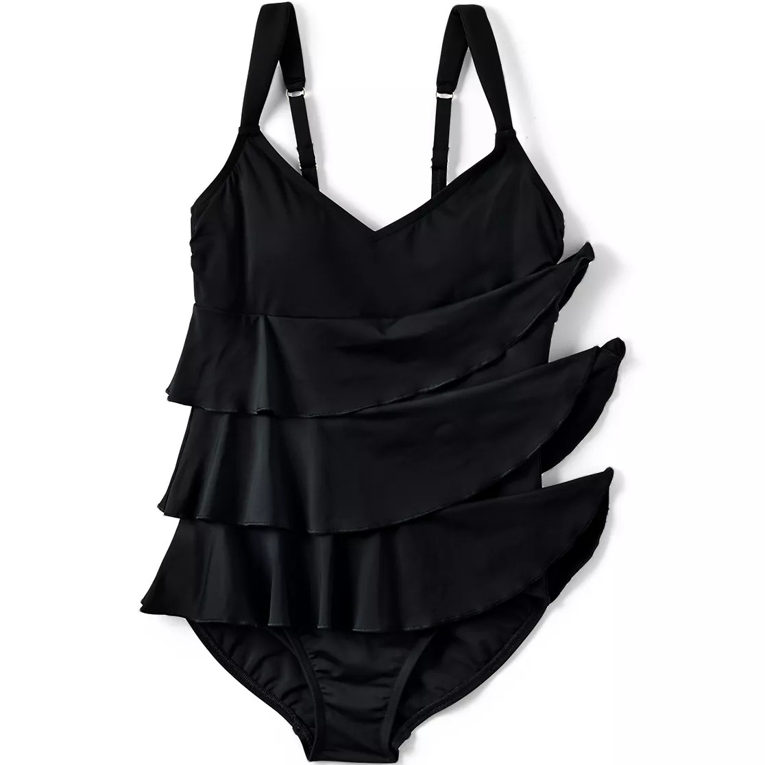 Women's Ruffle Fauxkini One Piece Swimsuit | Lands' End (US)