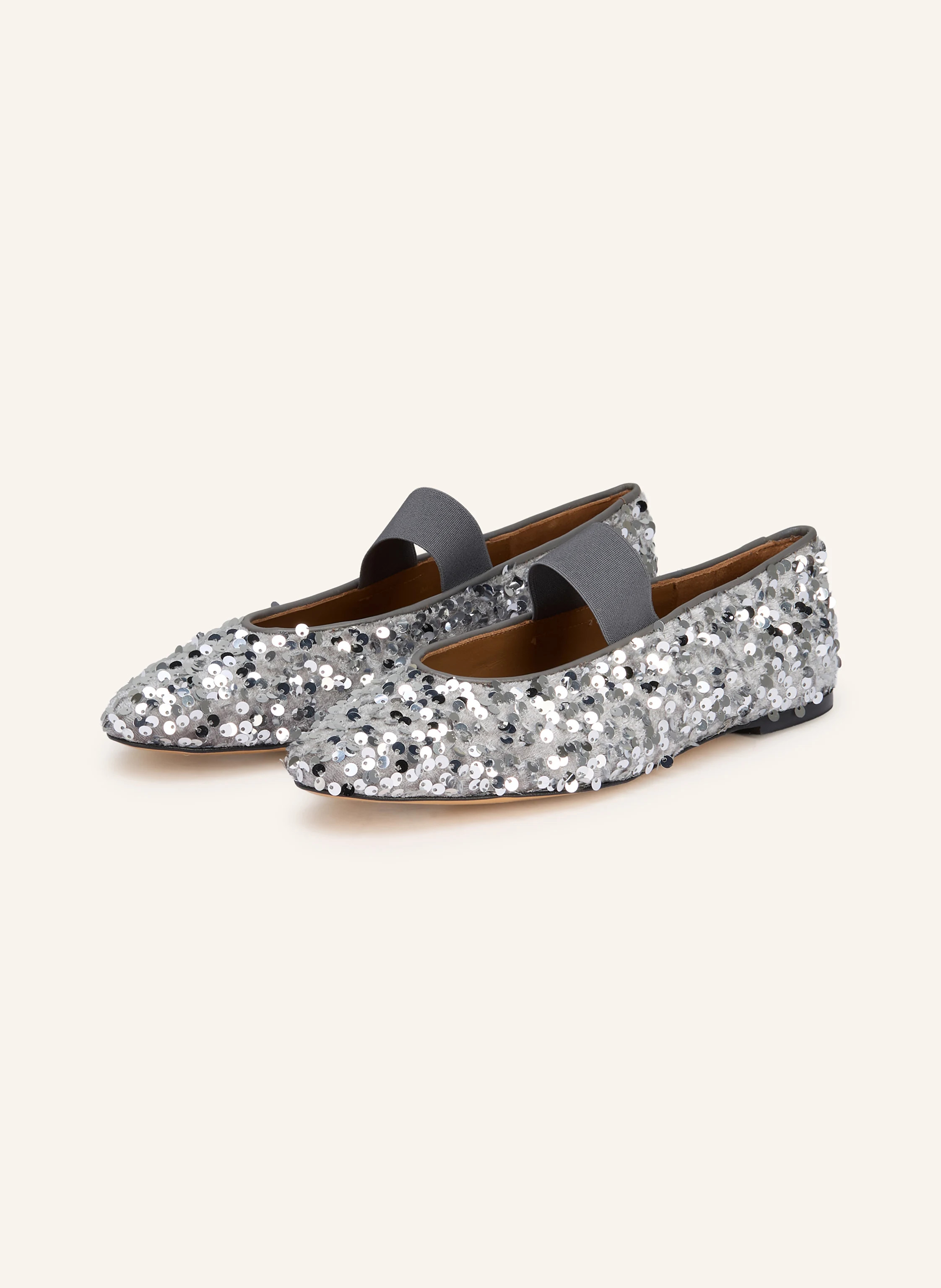 Flattered Mary-Jane-Ballerinas BREE mit Pailletten in silber / schwarz | Breuninger (DACH)