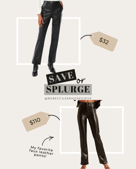 Save or Splurge 💸? #dupes #savevssplurge #fauxleatherpants #holidayoutfit

#LTKSeasonal #LTKGiftGuide #LTKstyletip