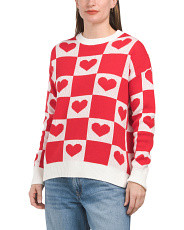 Checkered Heart Sweater | Juniors | Marshalls | Marshalls